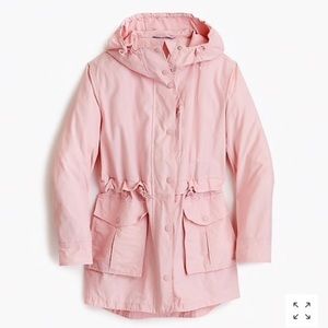 J. Crew Perfect Rain Jacket in Light Pink